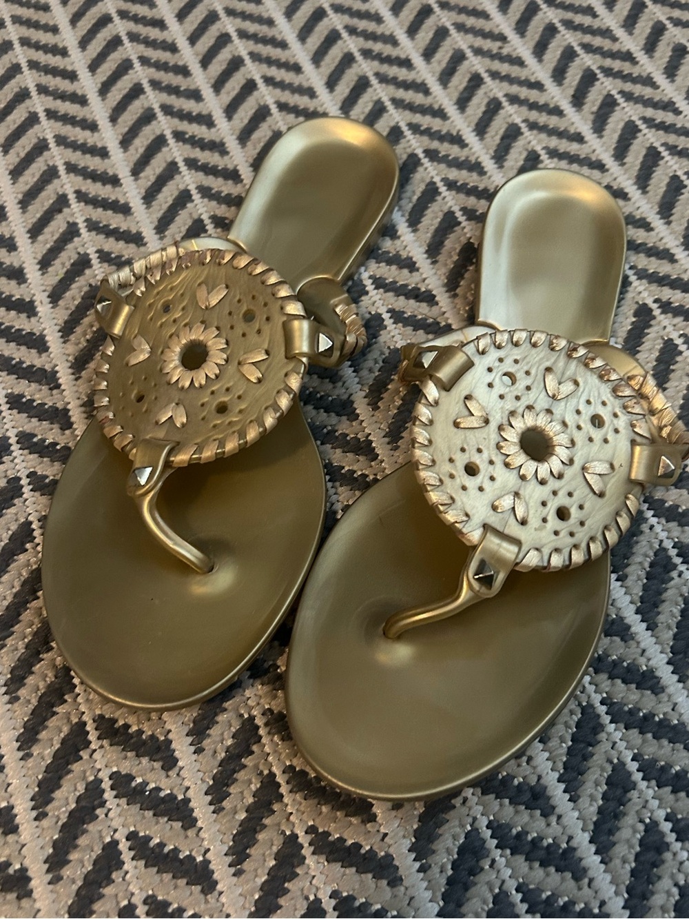 Jack Rogers Georgica Gold Jelly Sandals